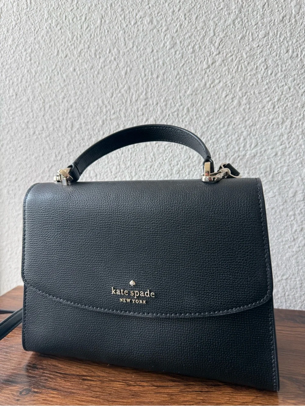 kate spade Black Leather Top-Handle Satchel